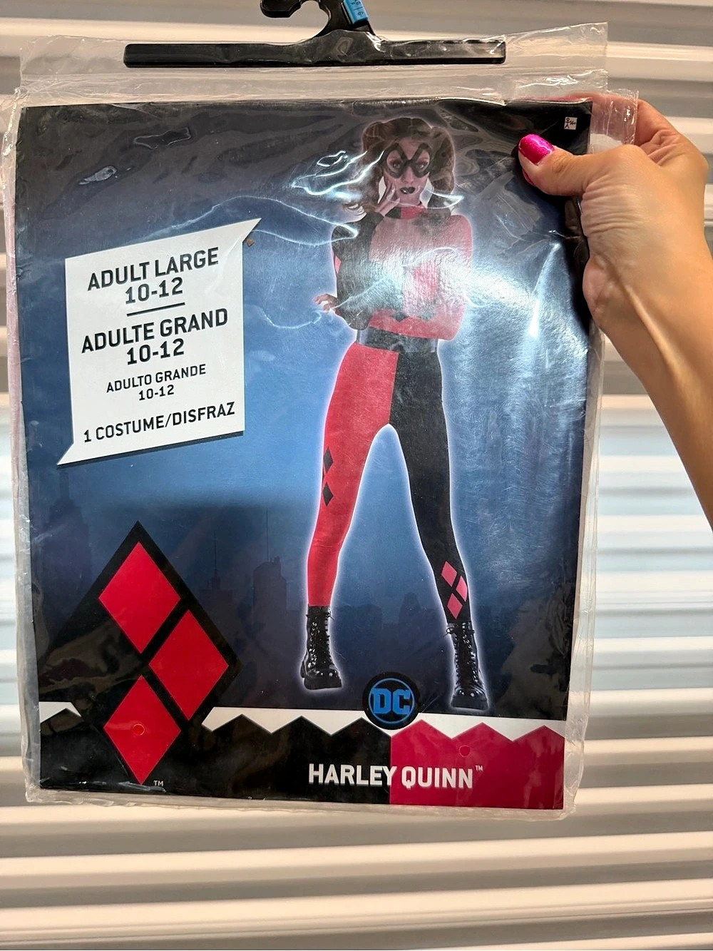 DC Harley Quinn costume Red & Black Size Large NWT